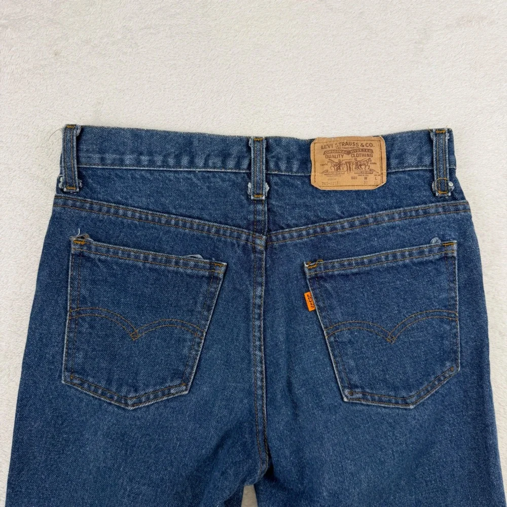 Vintage 70-80s Levi's 705-0217 Jeans Mens 29x32 Blue Orange Tab Student USA EUC